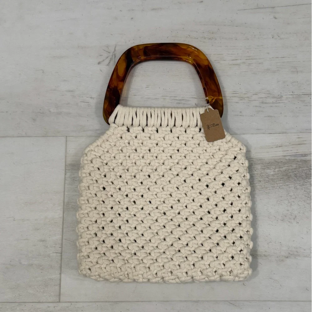 Woven Crochet Clutch Purse